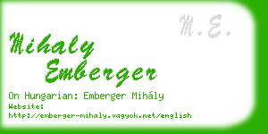 mihaly emberger business card